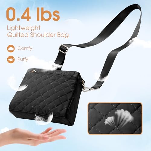 KALIDI Small Women's Crossbody Handbags Quilted Crossbody Bags for Women Ladies Lightweight Puffer Shoulder Purse3