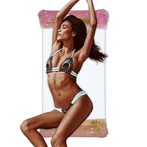 Flotador para adultos, tumbona de piscina | Relax de natación con purpurina para actividades acuáticas