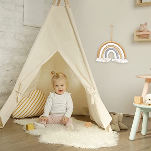 Add A Touch Of Boho Charm To Your Home With Our Handmade Macrame Rainbow Wall Hanging - Perfect For Kids' Rooms, Nurseries, And Parties! #TOP6
