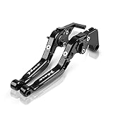 Palanca De La Motocicleta Manija De Freno Ajustable Motocicleta Embrague De La Palanca De La Palanca De La Manija para Yamaha V-MAX VMAX 1990-2007 Maneta Embrague Freno(Negro)
