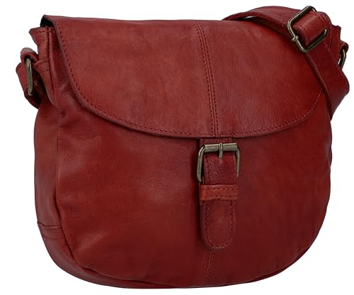 Gusti Candice - Bolso bandolera de piel para mujer, color marrón, marrón rojizo