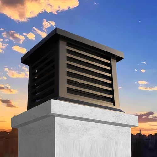 Sombrerete de chimenea de aluminio cuadrado y cónico para chalets 2