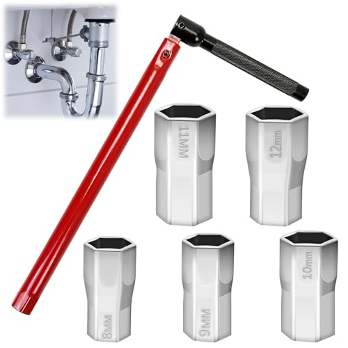 SCROLIEY Chiave Rubinetto Lavello, Chiave per Rubinetto Sottolavello, Chiave per Dadi Rubinetti, Utensile per L'installazione dei Rubinetti 8-13 MM