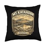 Mount Katahdin Maine Mt. Katahdin Maine Appalachian Trail Throw Pillow