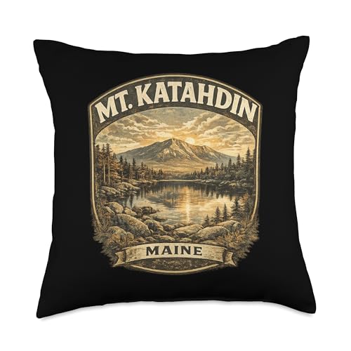 Mount Katahdin Maine Mt. Katahdin Maine Appalachian Trail Throw Pillow