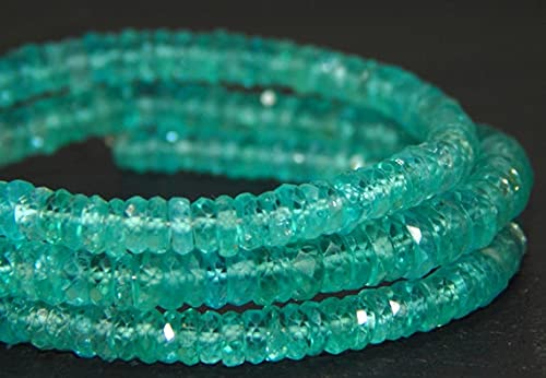 Apatite facettée de qualité supérieure, perles rondelles 4x5.5mm pour bijoux haut de gamme