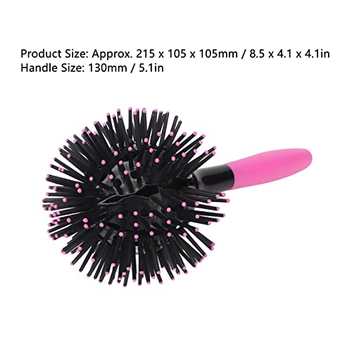 Peine redondo con masaje 3D para cabello rizado miniatura 3