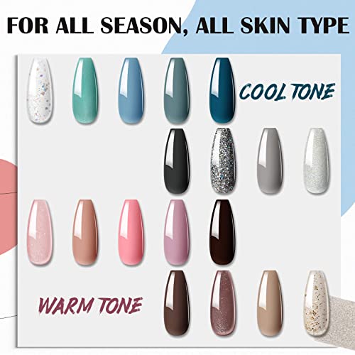 Vanreesa Gel Nail Polish Kit, 18 Colors Polish Gel Set With 36W U V Led Nail Lamp Gel Polish And Manicure Nail Art Tools Set Gel Nail Kit Starter Gift Kit For Women #TOP2