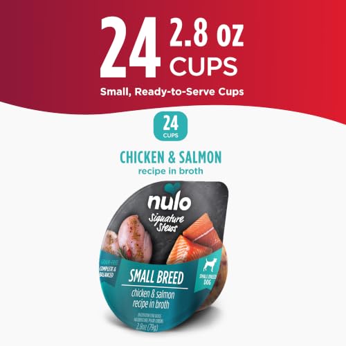 Image of Nulo Small Breed Dog Signature Stew Chicken & Salmon in Broth, 24 x 2.8 oz Cup