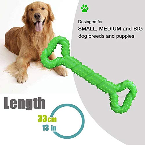 Lechong Durable Dog Chew Toys 13 Inch Bone Shape Extra Large Dog Toys With Convex Design Strong Tug Toy For Aggressive Chewers Medium And Large Dogs Tooth Cleaning #TOP3