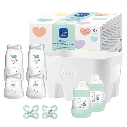 MAM Easy Start Anti-Colic Combi Set, 0+ Mon, Baby Bottle Set, 94%...