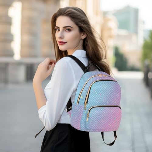 Image of senya Unicorn Background with Rainbow Women Backpack Purse Travel Daypack Shoulder Bag