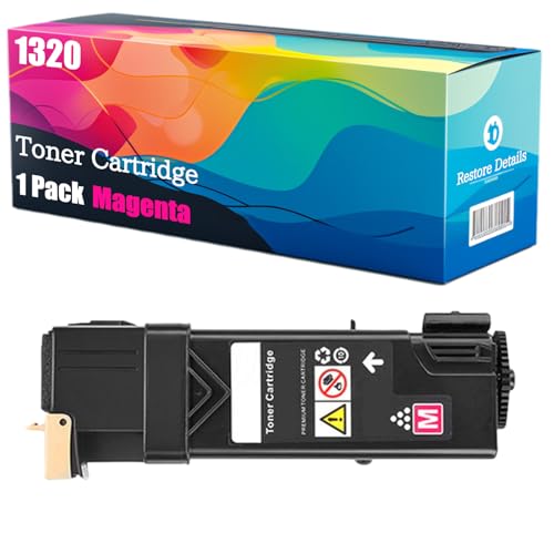 High Yield 1320 DT615 KU051 WM138 PN124 Toner Cartridge Compatible for Dell 1320 1320c 1320cn Printer, Unleash High-Definition Printing, Achieving 2000 Pages (Magenta)
