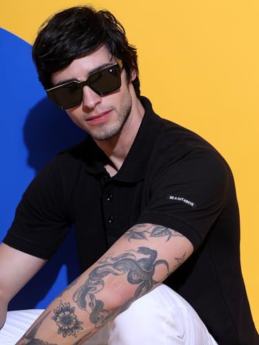 Image of Men's Polo T-Shirt Cotton Casual Comfortable Relaxed Fit Regular Collar Neck Stylish Half Sleeves Daily Office Formal Wear T-Shirt for Men