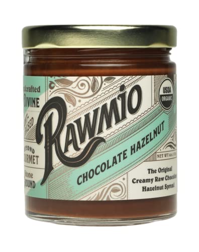 Rawmio Chocolate Hazelnut Spread, 6 Oz. Jar, 6 Serving Per Jar - Raw, Organic, Vegan, Gluten-Free #TOP18