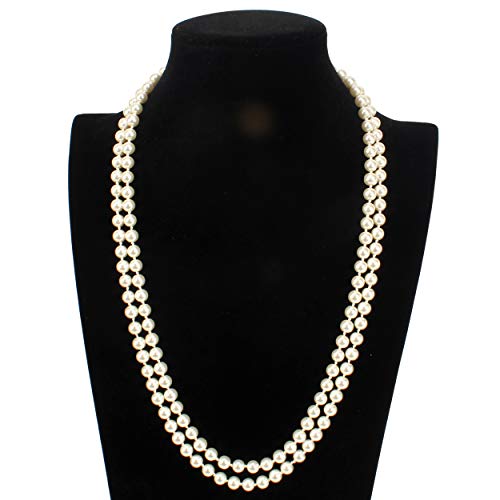 Flapper Pearls 1920S Faux Pearls Pendants Long Fake Pearls Necklace 58"(1Piece) For Women Jewelry #TOP3