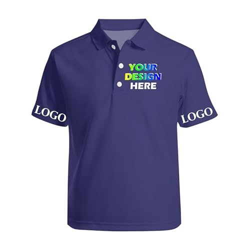 Custom Polo Shirts for Mens Womens Design Your Own Text Logo