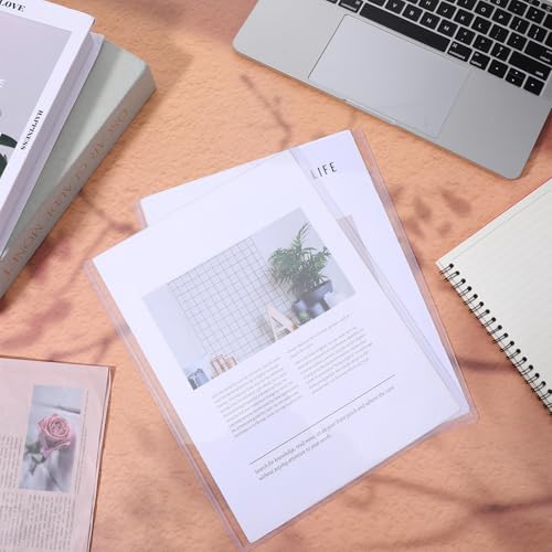 SHENLIU 25 Pack 8.5\" x 11\" Rigid Print Protectors, Clear Plastic Page Protectors, Clear Rigid Top Loaders, PVC Paper Sheet Protector for Photos, Documents, Contracts, Menu Covers