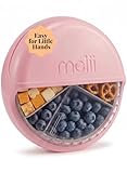 melii Spin Snack Container - BPA-Free, Dishwasher Safe Snack Container for On-the-Go Travel, Healthy Snacking, Eco-Friendly, Lead-Free, PVC-Free - Perfect for Kids and Adults - Pink