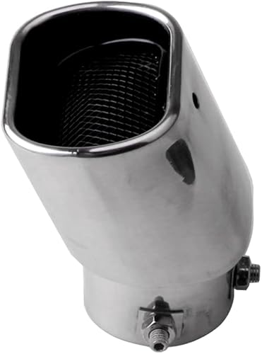 Miniatura 4 de Punta de escape de acero inoxidable de entrada de 2.5 pulgadas de diámetro interior universal de pernoabrazadera, diseño de punta de tubo de cola