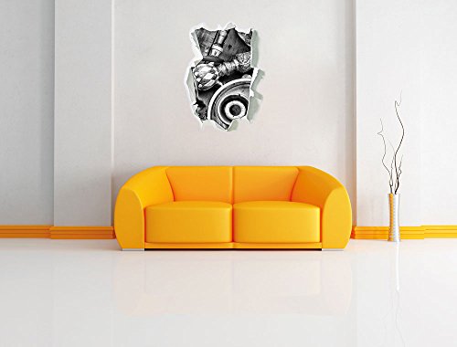 Stil.Zeit Monocrome, Orientalische Shisha Aprikose Papier im 3D-Look, Wand- oder Türaufkleber Format: 92x62cm… – Bild 3
