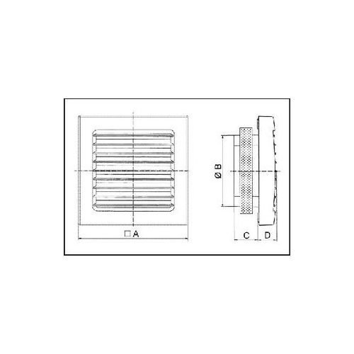 Grille extérieure Maico SG100 pour ventilation de façade de maison - 3