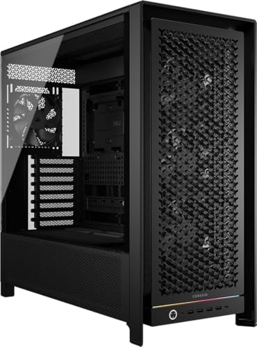 CORSAIR Frame 5000D RS Modulares Hohem Luftstrom Mid-Tower-PC-Gehäuse – 4X Vorinstallierte RS-Lüfter, InfiniRail-Lüfterbefestigungssystem, Kompatibel mit Reverse-Connector-Mainboards – Schwarz