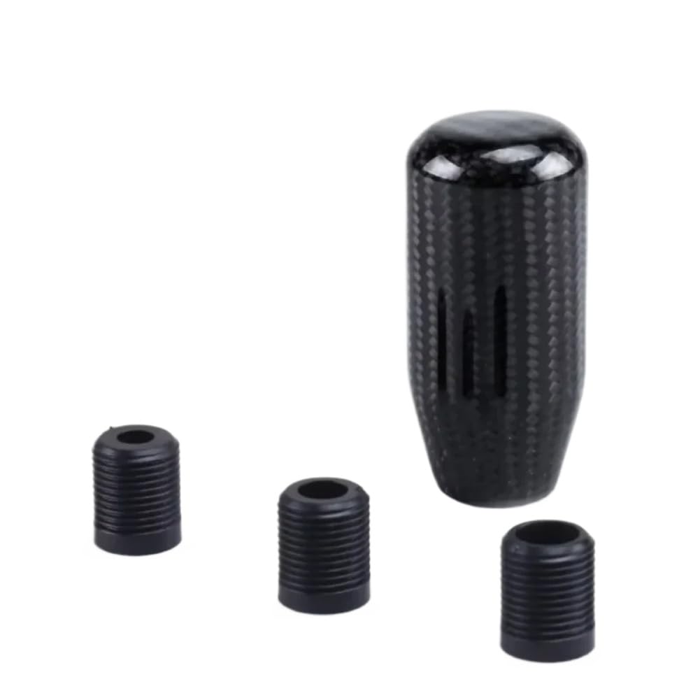 HZrkPKbuE Universal Racing Real Carbon Fiber Gear Shift Knob Compatible with 8mm 10mm 12mm Manual Transmission Shifter Lever
