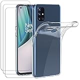 Hecho de ultra fino 0.3mm dureza 9H vidrio templado y Premium Funda TPU para OnePlus Nord N10 5G.