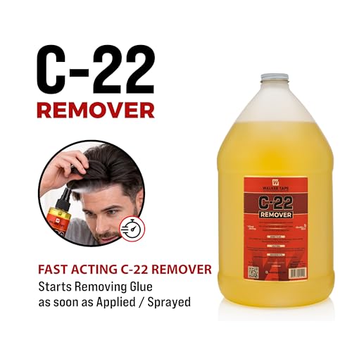 Image of Walker Tape C22 Remover | Adhesive Remover For Hair Wigs & Patches,Hair Toupees & Extensions| Fast Cleaner | Fast-Acting | Citrus Flavor | Skin Safe | Pack 1 (1 GALLON (3.79 L))