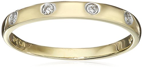 Amazon Collection 10k Yellow Gold Diamond Accent Band, Size 8
