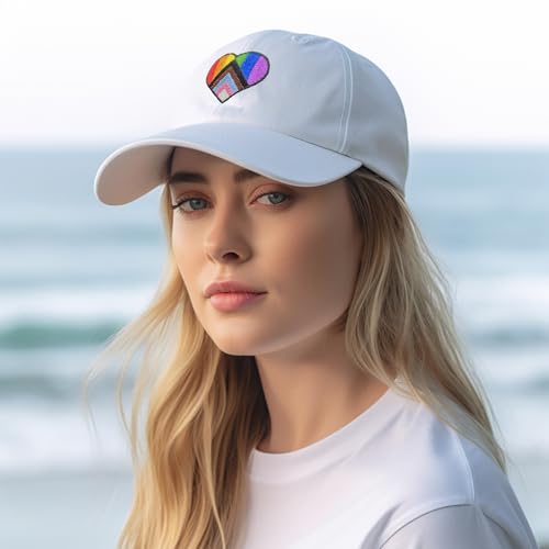 Image of Embroidered Pride Hat LGBT Cap Low Profile Distressed Dad Hat