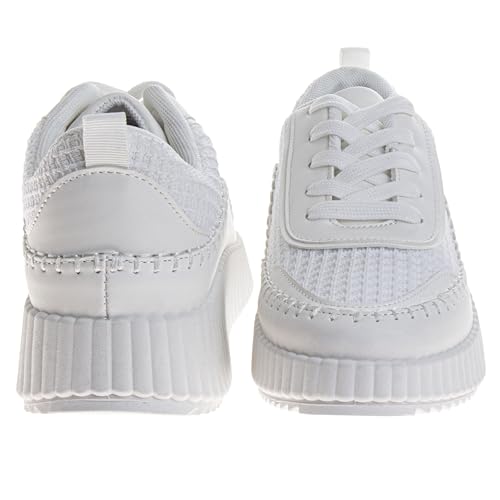 Josmo Shoes Womens Wedge Sole Sneakers - Lace Up Sneaker Casual Athletic Shoe (Sizes 6-10 Adults)4