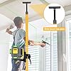 12 Ft+1.7Ft/3.6M+0.6M Professional Lasers Level Pole with Tripod, Adjustable Telescoping Pole for Leveling Tools, Multi-functional Fine-tuning Bracket with 1/4 and 5/8 Thread Adapters, Includes Bag