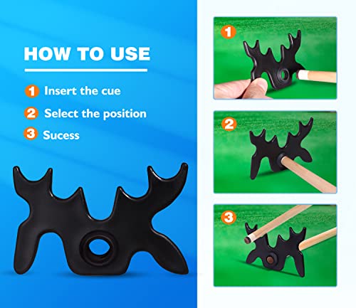 Gse Games & Sports Expert Billiard Pool Cue Stick Black Plastic Slip-On Bridge Portable Moosehead Bridge Head Pool Billiard Cue Bridge Heads (1-Pack) #TOP3