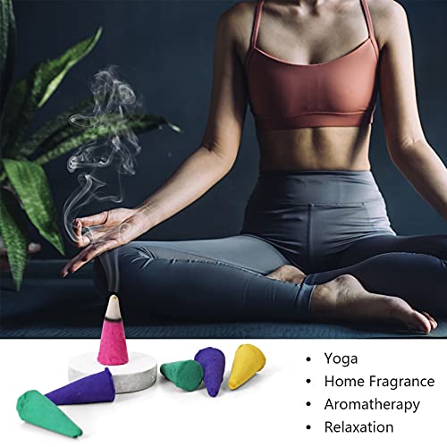 Incense Cones, Assorted Scented Incense Cones With Holder, Incense Gift Set For Mothers Day, Rose, Sage, Lavender, Violet, Cinnamon, Eucalyptus, Sandalwood, Rain Forest, 120 Cones Total #TOP6