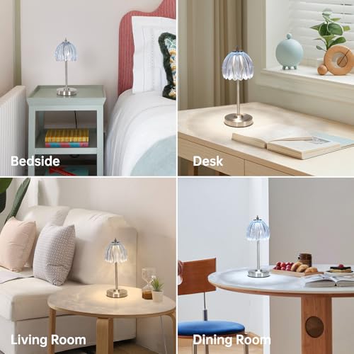 Lámpara de mesa recargable Shenmoyl con control táctil miniatura 4