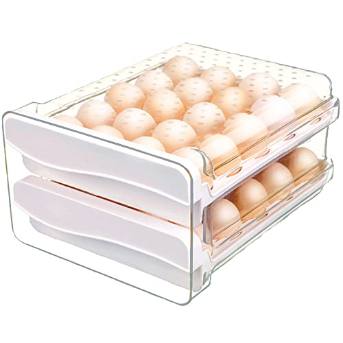 Portauova Per Frigorifero - 10 Uova, Plastica Trasparente, Organizzatore Cucina - Foto 5