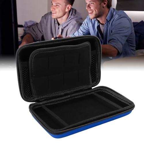 Image of LICAEVEY Portable Hard Shell Carry Case for New 3DS XL, Protective Travel Storage Bag with 8 Game Slots, Compatible with Super Edition, New 2DS XL, GPD 5.5in Gamepad Tablet (Blue)