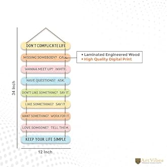 Artvibes Keys to Success Quotes Printed Wooden Wall Hanging for Home | Wall Decore | Couple Gift | Print Pictures | Quotes Decor | Handcrafted Art | Wall Art For Hall | Mdf Wall Décor | (WH_9319N)