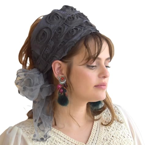 Eden Flowers One Tie Tichel, Bandana, Snood, Head Scarf, Half Head Covering, Jewish Hair Covering, Scarf, Apron, Chemo, Loss hair