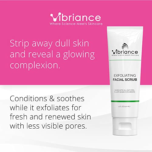 Vibriance Ultra-Gentle Exfoliating Facial Scrub And Cleanser, Unclogs Pores And Renews Skin | Sulfate-Free, Paraben-Free | 4 Fl Oz (118 Ml) #TOP1
