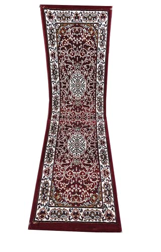 Image of Kashmiri Carpets for Living Room Supersoft Silk Touch Maroon Color 2 x 6 feet