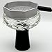 AGSDGAWD Hookah Bowl Diamond-Shaped Glass Shisha Bowl High-Temperature Resistant Compatible with Heat Management Systems Elevate Your Shisha Experience (Color : Black)