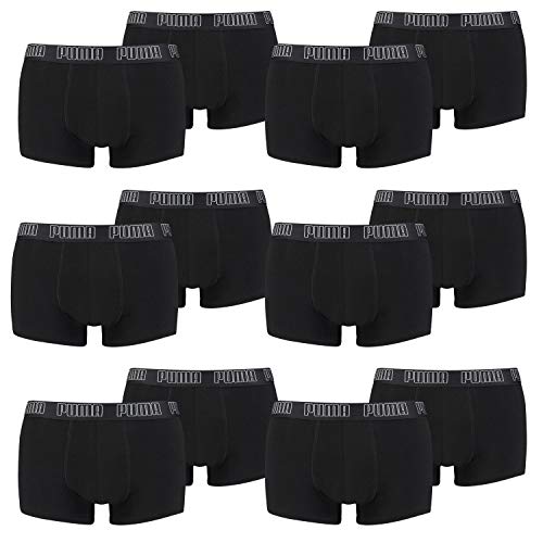 Preisvergleich Produktbild PUMA 12 er Pack Short Boxer Boxershorts Men Pant Unterwäsche kurz 100000884, Farbe:001 - Black, Bekleidungsgröße:M