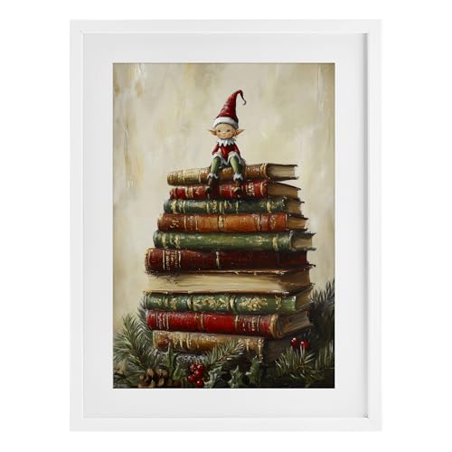 Affiche encadrée elfe de Noël Stupell Industries 50x35 cm - 2