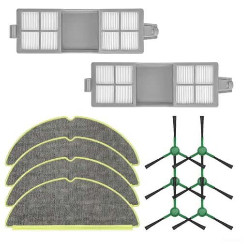 HEBEOT Robot Aspirador Kit Para Roomba 205 Y DustCompactor Con 2 Filtros HEPA De Alta Eficiencia 4 Almohadillas De Microfibra 6 Escobillas Laterales De Alcance De Esquina Para Limpieza De Pisos