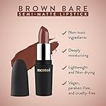 Mented Cosmetics Nude Lipstick for Women, Semi-Matte Long-Lasting Lip Stick, Moisturizing Vegan, Paraben & Cruelty-Free, Enhances All Complexions, Perfect for Everyday Makeup, Brown Bare - Image 4