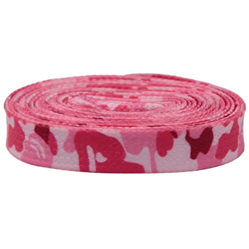 Les Amoureux de Couple de Lacet Lacets l'impression de Transfert de Chaleur d'accessoires de Chaussure Plate de 7mm, Camouflage Rouge, 140cm Cover