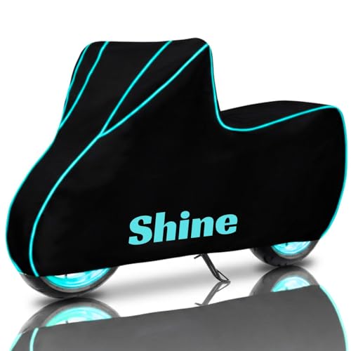 Image of SafeCovers Bike /Scooty Body Cover for Shine Cover for Rain & Dust | Water Resistant, Dustproof, UV Protection, Scratchproof | Heavy Duty Outdoor Motorcycle Cover with Elastic & Windproof Design